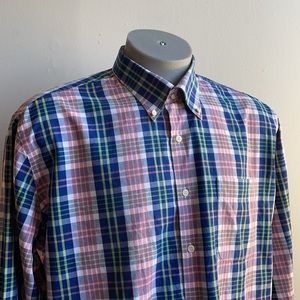 Plaid Peter Millar Dress Shirt Size XL